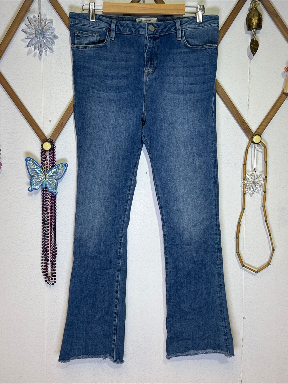 Free People Mid Wash Flare Jeans